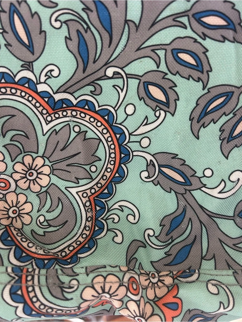 Vera Bradley Mint Paisley Floral Daypack